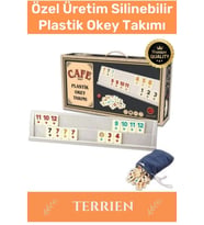 Premium Antibakteriyel Kir Tutmayan Çizilmeye Dayanıklı Silinebilir Plastik Kahveci Kafe Okey Takımı
