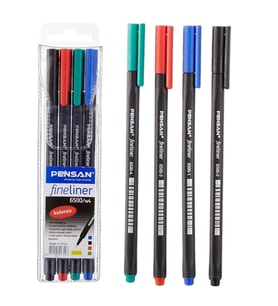 6500 Fineliner Keçe Uç Kalem 4’lü Set – Net Çizgi ve Akıcı Yazım