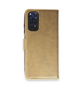 Xiaomi Redmi Note 11 Pro Kılıf Trend S Plus Kapaklı Kılıf - Gold