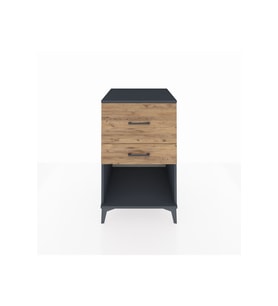 Kronos Komodin 2 Çekmeceli 60x59x96 Antrasit-Çam