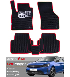 OPEL CORSA F BENZİNLİ (2019-2025) Uyumlu EVA Paspas Tam Set–Araca Özel,Kolay Montaj,Oto Paspas