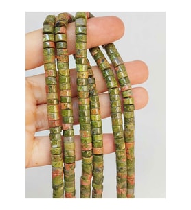 Bileklik Boy Unakit Taşı Şekilli 3x6mm Yarım Dizi (49340) (18CM UZUNLUĞUNDADIR)