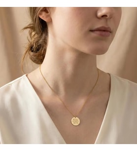 Kişiye Özel 925 Ayar Gümüş Minimalist Tasarım Mama Anne Kolye Anneler Günü Hediye Takı (Gold)