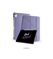 iPad 11. Nesil A16 2025 Uyumlu 11 inç Kalem Bölmeli Standlı Fuchsia Tri Folding Tablet Kılıfı