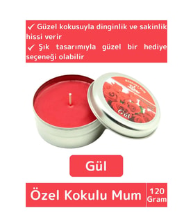 Premium Özel Metal Kutulu Arınma Huzur Meditasyon Yoga Esans Dekoratif Mum Oda Kokusu 120 Gram