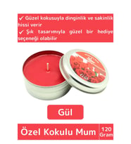 Premium Özel Metal Kutulu Arınma Huzur Meditasyon Yoga Esans Dekoratif Mum Oda Kokusu 120 Gram