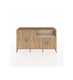 Kronos Konsol 6 Raflı 4 Kapaklı 176x59x99 Çam-Çam/Aytaşı
