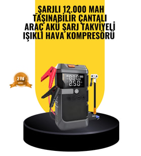 Işıklı Hava Kompresörlü Taşınabilir Akü Ünitesi
