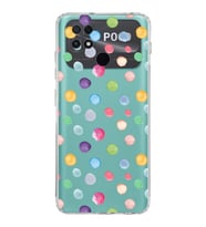 PrintiFy POCO C40 ile Uyumlu Water Color 6  Kamera Korumalı Şeffaf  Kılıf