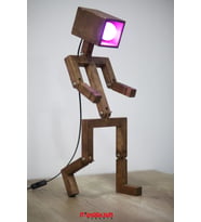 Ahşap Robot Masa Lambası