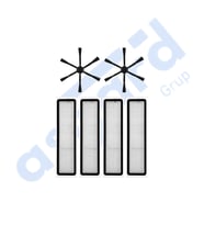 Dreame D10S, D10S PRO, D9 MAX GEN2 Uyumlu 2 Yan Fırça 4 Filtre PKT-iasgf0000259