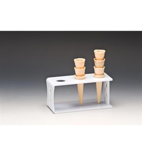 3 LÜ DONDURMA SERVİS STANDI/U MODEL -BEYAZ