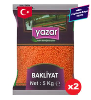 Yazar Yerli Kırmızı Mercimek 5 Kg x 2 Adet