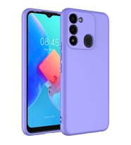 Vendas Tecno Spark 8C Uyumlu W-Lansman Serisi Içi Kadife Ipek Dokulu Lansman Kılıf (Lila)