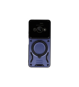 Xiaomi Poco C61 Kılıf Joy Lens Standlı Kapak - Lacivert