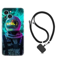 Reeder S23 Max Pro Kılıf Resimli Boyun Askılı İpli Desenli Silikon Series Space 1854