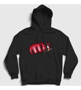 Presmono Unisex Siyah Death Anime One Punch Man Kapüşonlu Sweatshirt 240517tt