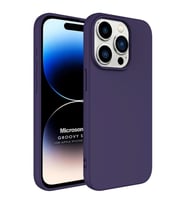 Microsonic Apple iPhone 15 Pro Kılıf Groovy Soft Derin Mor (Mor)