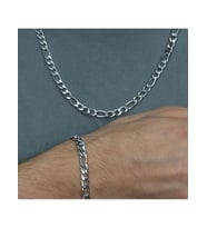 Çelik Takı Seti Bileklik Kolye Italyan Ezme Model 0.4 mm 17 - 42 cm Ayarlanabilir Uzunluk Altın Sarısı