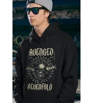 Tasarım Rock Metal Grubu Baskılı Unisex Oversize Avenged Sevenfold Hoodie