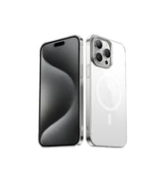 Apple iPhone 15 Pro Uyumlu Kılıf Zore Wireless Şarj Özellikli Şeffaf G-Glass Kapak