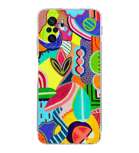 PrintiFy Xiaomi Redmi Note 10S ile Uyumlu Retro Color 6  Kamera Korumalı Şeffaf  Kılıf