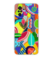 PrintiFy Xiaomi Redmi Note 10S ile Uyumlu Retro Color 6  Kamera Korumalı Şeffaf  Kılıf