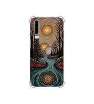 PrintiFy Huawei P30 ile Uyumlu Simya Serisi Girdaplar Tasarımlı Uv Baskılı Köşe Korumalı Antişok Kılıf