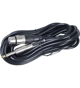 Tunex Canon Uyumlu Dişi 6,3 mm Erkek 5 Metre Hazır Kablo TNX-2002 (Siyah)