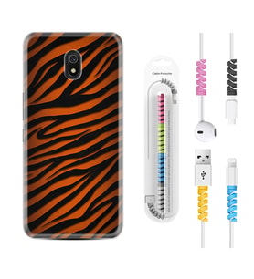 Xiaomi Redmi 8A 8 Pro 9C 9T 10C 11T Pro Kılıf Kablo Koruma Spiral Silikon Leopar Yeni 1676