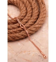 Düğüm Rose Kaplama Unisex Gümüş Bileklik 4438