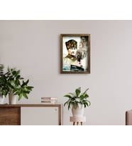 BK Home Atatürk Tasarımlı Doğal Masif Ahşap Çerçeveli Tablo 45x65cm-16