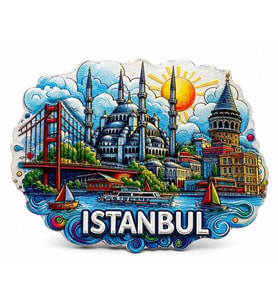 Northcity İstanbul Temalı Silikon Buzdolapı Magnet Süsü - Alk5373