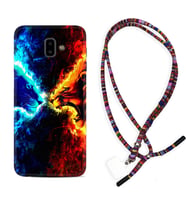 Samsung J6 Plus J7 Prime J7 Pro M20 Kılıf Boyun Asklı Rasta Silikon Red Blue Leon 1714