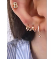 SNAKE PIERCING ( ALTIN KAPLAMA HELIX ICIN UYGUN) (Altın)