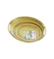OVAL - 3 BOY BAMBU AHŞAP TEPSİ SETİ 20X29--26X36--31X45CM (5680)