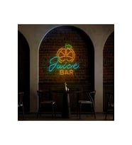 Juice BAR Yazılı ve Şekilli Neon Tabela