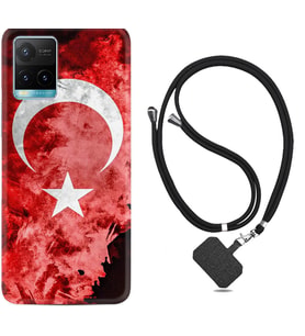 Vivo Y11S Y21S Y20 Y20S Y70 Kılıf Boyun Askılı Silikon Şanlı Türk Bayrağı 1315