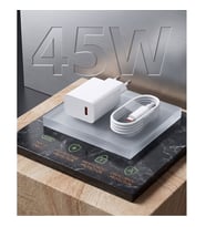 45W Süper Hızlı Şarj Adaptörü + Type-C Kablo, Güvenli ve Güçlü Şarj, Ultra Hızlı 45W Şarj Cihazı