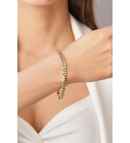 14 Ayar Altın Gurmet Zincir Bileklik 6,10 mm (Sarı)