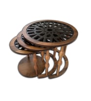Zigon ST13808 Geometrik Osmanlı motif model CNC kesim MDF ayak Kutu sevk El Yapım (Siyah)