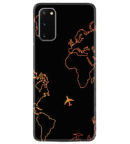 Samsung A02S A03S A10 A12 A13 A21S A22 Kılıf Desenli Silikon Harita ve Uçak 1777