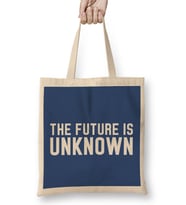 The Future Is Unknown Slogan Bez Çanta Uzun Saplı