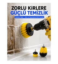 Mey İthalat® 3 Parça Matkap Ucu Temizlik Fırçası Dayanıklı Naylon Kıllı