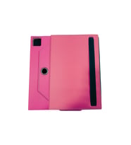TCL Nxtpaper 11 inç Uyumlu 360 Dönebilen Deri Standlı Universal Tablet Kılıfı (Pembe)