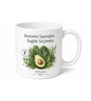 Glutensiz Yaşam Sağlıklı Beden Fit Yaşam Seramik Kupa Bardak Hediye