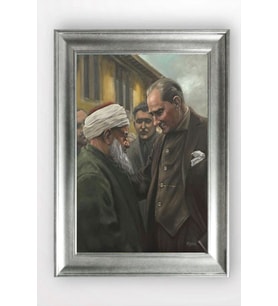 Gümüş Çerçeveli Atatürk Tablo cv881