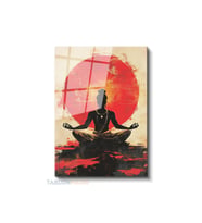 Dikey Cam Tablo Salon Duvar Tablosu Dikey Cam Yoga Huzur Yeni Ev Hediyesi Ofis Tablosu