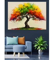 Kırmızı Klasik Araba Dekoratif Kanvas - Mdf Ahşap Tablo