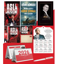 Asla Vazgeçme - Ayraç - Kartpostal - Poster - Müjdat Gezenle Kürek Çekmek -  2026 Ajanda Gazi Paşa - Ayyıldız Ahşap Duvar Takvimi - Masa Takvimi